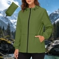 thumbnail image 2 of GUACER Hooded Jackets for Women Lightweight Waterproof with Packable Pouch Nylon Zip-Up Outdoor Windbreaker, 2 of 8