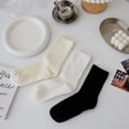thumbnail image 4 of 1Pair New Loose Socks Fashion Women Solid Color Elegant Retro Women Socks Breathable Japanese Style Casual Cotton Daily Women Socks, 4 of 10