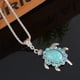 thumbnail image 4 of Las mujeres personalizar la tortuga de la vendimia con incrustaciones de turquesa collar colgante conmemorativo joyería de regalo, 4 of 8