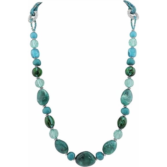 Bocar Long Beaded Necklace for Women Handmade Fashion Costume Chain Jewelry Gift