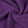 thumbnail image 3 of Unique Bargains Cotton Knitted Decorative Throw Blanket for Couch, 50"x60",Grape, 3 of 8