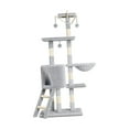 thumbnail image 1 of DOLITY Cat Tree (133cm Tall) Multi Level Toy Training Cat for All Ages Cat Light Gray, 1 of 9