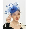 thumbnail image 5 of Ukumplol Fascinators Hats Tea Party Hats for Women Tea Party Fascinator Kentuckys Derbys Hat Fascinator Pillbox Hat Headband for Headwear with Veil Blue One Size, 5 of 8