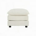 thumbnail image 6 of Modern U-Shaped Sectional Sofa 5 Seater with Ottoman in White Chenille, 6 of 11