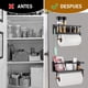 thumbnail image 5 of Estante Organizador Magnético para Especias, Especiero Cocina con Soporte Toallas de Papel, Pared 2 Ganchos Extraíbles, Iman, Refrigerador, Repisas, 5 of 6