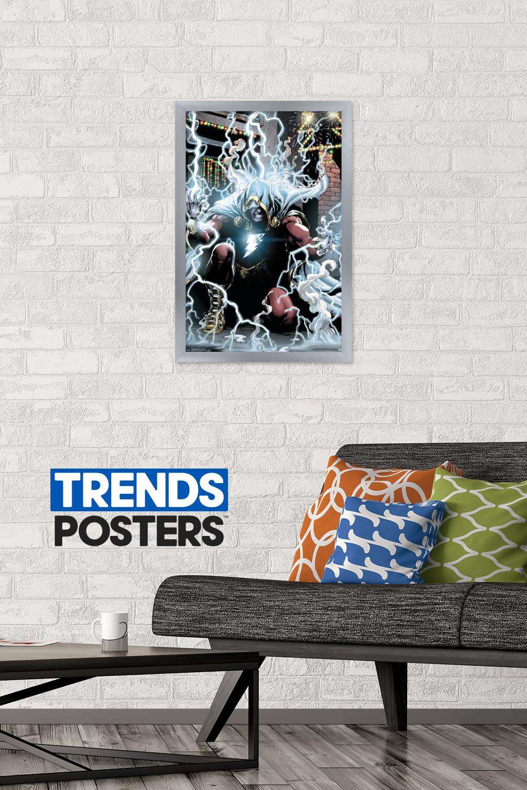 DC Comics Movie - Shazam - Lightning Wall Poster, 14.725" x 22.375", Framed