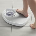 thumbnail image 6 of InstaTrack Large Dial Metal Analog Bathroom Scale with Silver Mat, Accurate Measurements up to 330 Pounds, Battery Free, 6 of 8