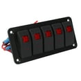thumbnail image 3 of DIY Switch Panel, Rocker Switch 5 Gang Corrosion Resistance PP Aluminum 12V 24V DC With Labels For RVs, 3 of 8
