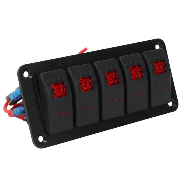 Panel de interruptores LED, panel de interruptores, panel de interruptores de 5 bandas, panel de interruptores en V, funcionalidad de alta precisión