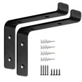 thumbnail image 3 of Soportes de estante de pared de metal con tornillos Tubos de expansión Soporte de tablilla retro, 30x4x15cm 2 piezas AweSitey HA002231-01B, 3 of 7