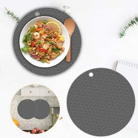 

Placemat Non-slip Flower Placemat Silicone Placemat Dining Room C-oaster Round Table Mat