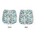 thumbnail image 3 of Yiaed Floral In Blue Print Women's Running Shorts with Liner 3 Zipper Pockets Elastic Workout Athletic Gym Yoga Shorts-Small, 3 of 7