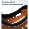 thumbnail image 5 of Lace-up Hollow Out Business Loafers for Men's Round top Low Top Leather Casual Sandal Shoes Slip On Flat Heel Soft Sole Oxfords, 5 of 6
