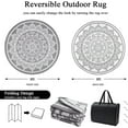 thumbnail image 3 of Outdoor Rug ;x; Reversible Boho Plastic Straw Patio Deck Camping Rugs Indoor Outdoor Portable RV Mat Carpet for Outside Porch Balcony Backyard Beach Pool, 3 of 9