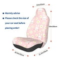 thumbnail image 3 of Balery Rabbit Sunflower Pattern Car Seat Cover - Soft & Breathable Front Premium Covers with Non-Slip Protector Fits Most Automotive, Vans, SUVs, Trucks - 1 Unit, 3 of 5