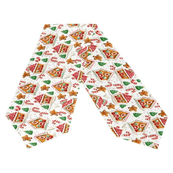 Ryvnso Gingerbread Christmas Table Runner Tablecloth Home Decoration 13 x 70 inches