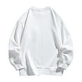 thumbnail image 3 of Iugvhana Men's Relaxed Fit Sweatshirts Big and Tall Casual Sports Round Neck Sweatshirt Long Sleeve Solid Base Shirts White XXXXXXXL, 3 of 3
