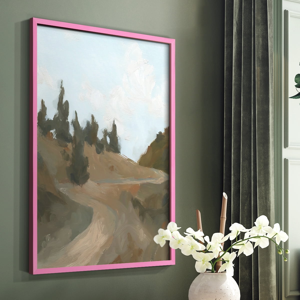 West Fork Hiking Trail IV Framed Print in Pink Solid Wood 8 x 10 Framed Print
