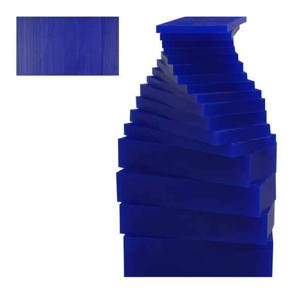 17-Piece Assortment 1 Lb Blue Wax Carving Block Jewelry Pattern Making Machining Medium-Hard Melting Modeling Wax - WAX-331.20