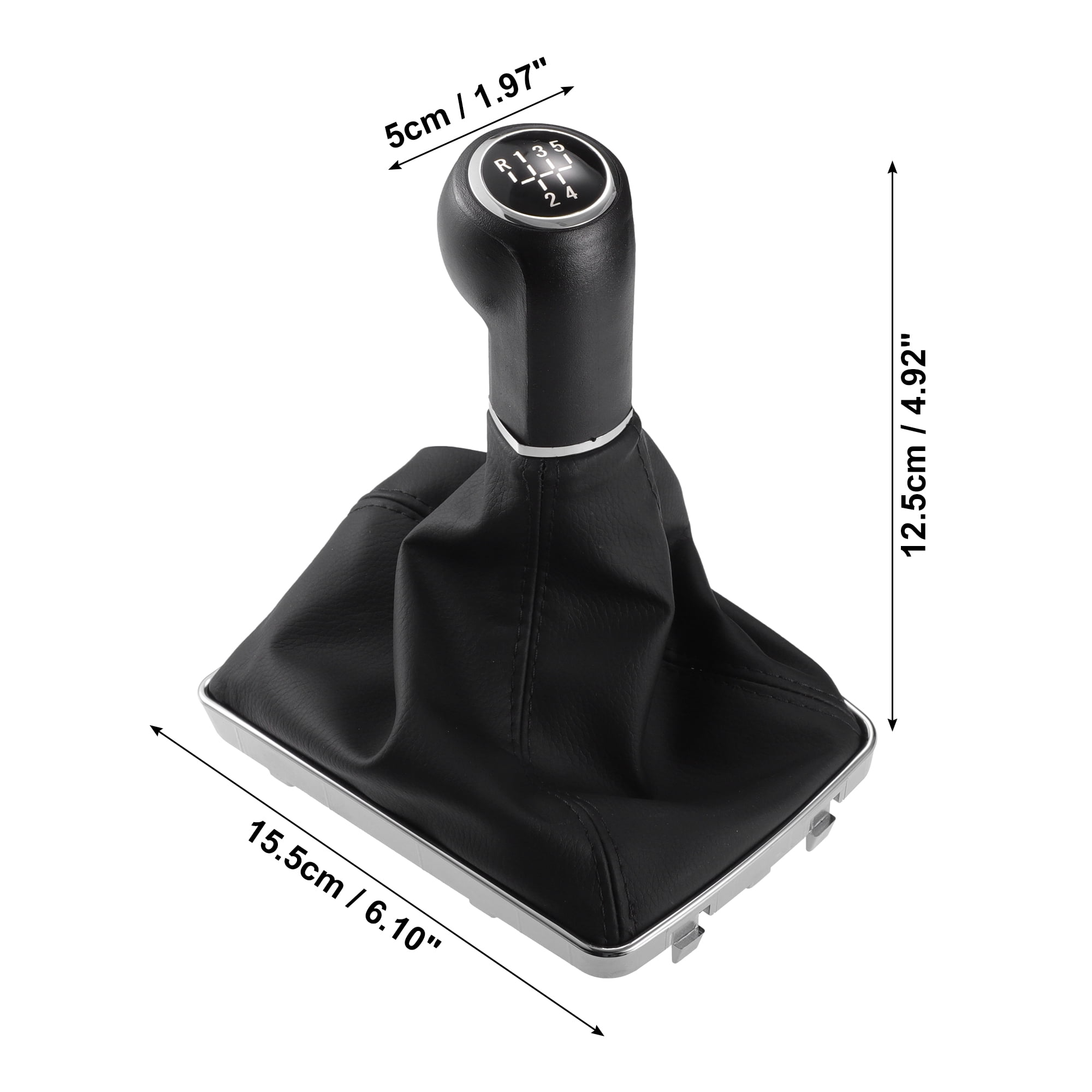 Unique Bargains 5 Speed Manual Gear Shift Knob Stick Shifter Lever Head Ball with Boot Cover for Opel for Astra