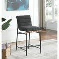 thumbnail image 2 of Lahni Dark Gray Boucle Fabric Counter Height Chair, 2 of 5