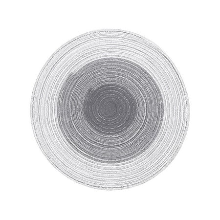 

Pkeoh Placemats Kitchen Decor 30Cm Cotton Yarn Ramie Gradient Table Heat Insulation Pad Household Western Place Mat Anti-Scald Round Pad