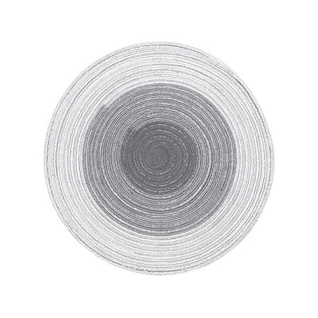 

VKEKIEO 30cm Cotton Yarn Ramie Gradient Table Heat Insulation Pad Household Western Place Mat Anti-scald Round Pad