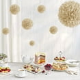 thumbnail image 3 of Juego de bolas de papel con pompón Matsuzay decoraciones de flores de papel Marrón 14 pulgadas, 3 of 6