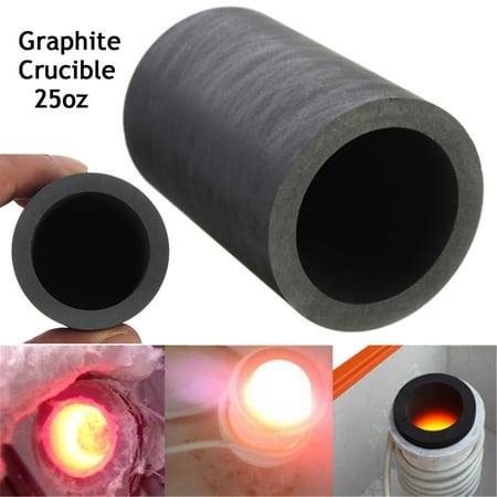 - 25oz Pure Graphite Crucible Cup Propane Torch For Melting Gold Silver Copper 1.6x2.4
