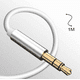 thumbnail image 3 of Cable auxiliar para coche, adaptador de cable de audio estéreo auxiliar de 0.138 in compatible con estéreo de coche, altavoz, auriculares, -3,3 pies (blanco), 3 of 5