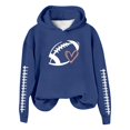 thumbnail image 4 of Chandail à Capuchon de Football Baseball pour Femmes avec Col Rond et Manches Longues, 4 of 4