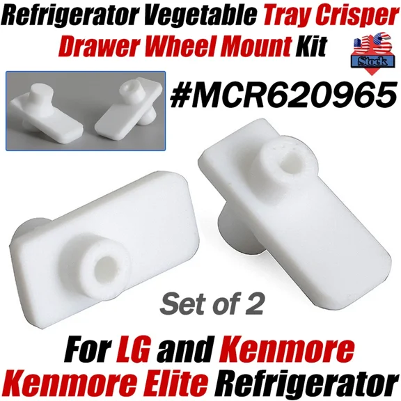 For Lg Kenmore Refrigerator Vegetable Tray Crisper Drawer Wheel Mounts Mcr620965