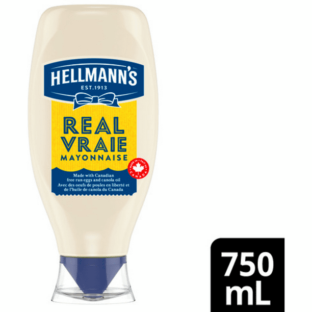 Hellmann's La Vraie Mayonnaise 25oz Bouteille à l'Envers