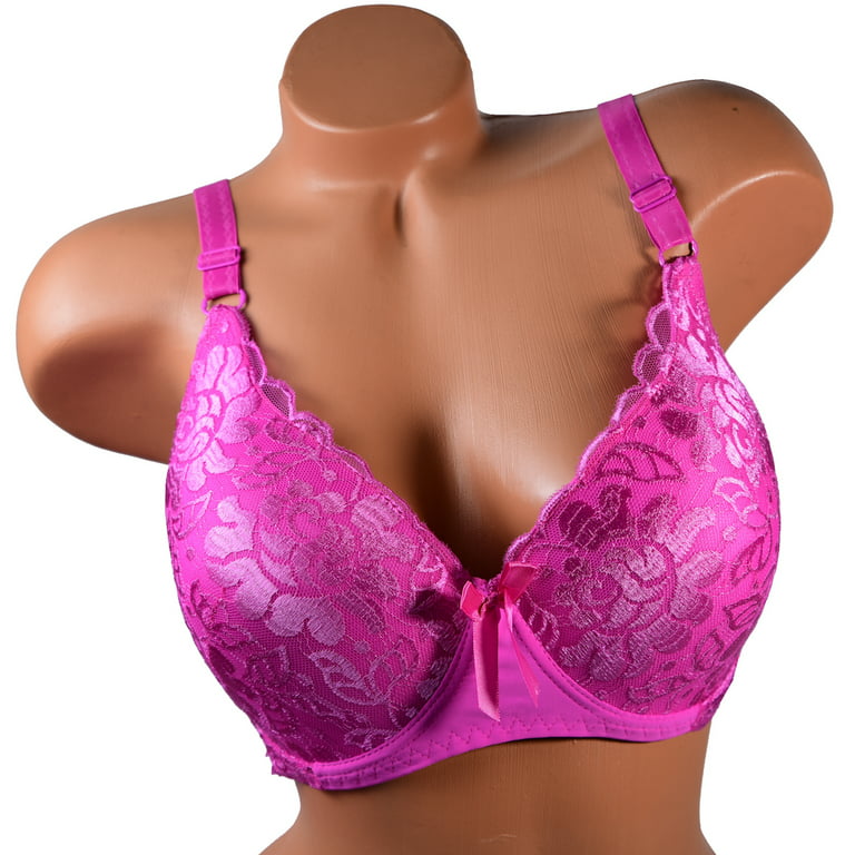 Women Bras 6 pack of Bra with all lace D DD DDD cup, Size 46DDD (9116)