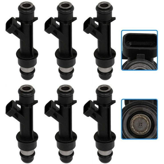 Fuel Injectors ECCPP 6pcs 4 Holes Fuel Injector Kit 171146145 fit for 05-07 for Buick for Rainier, 04-07 for Chevrolet for Colorado, 05-07 for GMC for Envoy, 06-07 for Hummer for H3