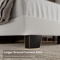 thumbnail image 5 of Virans Full Size Bed Frame,Velvet Platform Bed Frame with Upholstered Headboard,Sturdy Solid Wood Slats Support,Noise Free,No Box Spring, Easy to Assemble - White, 5 of 8