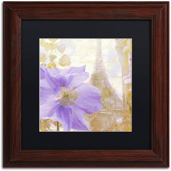 Trademark Fine Art "Purple Paris II" Canvas Art by Color Bakery Black Matte, Wood Frame