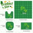 thumbnail image 2 of 4 Pcs St. Patrick's Bathroom Shower Curtain Set,Shamrock Lucky Bathroom Curtain with 12 Hooks, Non Slip Bathroom Rugs, Toilet Lid Cover, U Toilet Mat for Irish Party Bathroom Decoration, 2 of 7