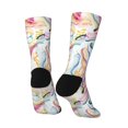 thumbnail image 5 of Uemuo Abstract Marble Texture Pattern Women's Crew Socks, Soft Durable Breathable Moisture-Wicking with Odor Control Cotton socks, 5 of 9