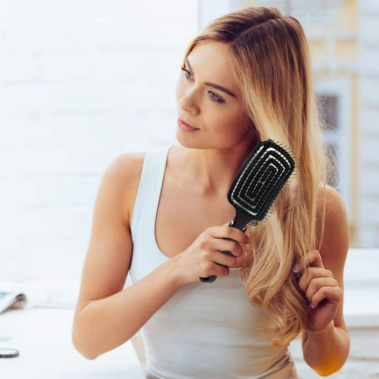 Hair Brush hair brush w Ultra soft Bristles Glide Through
