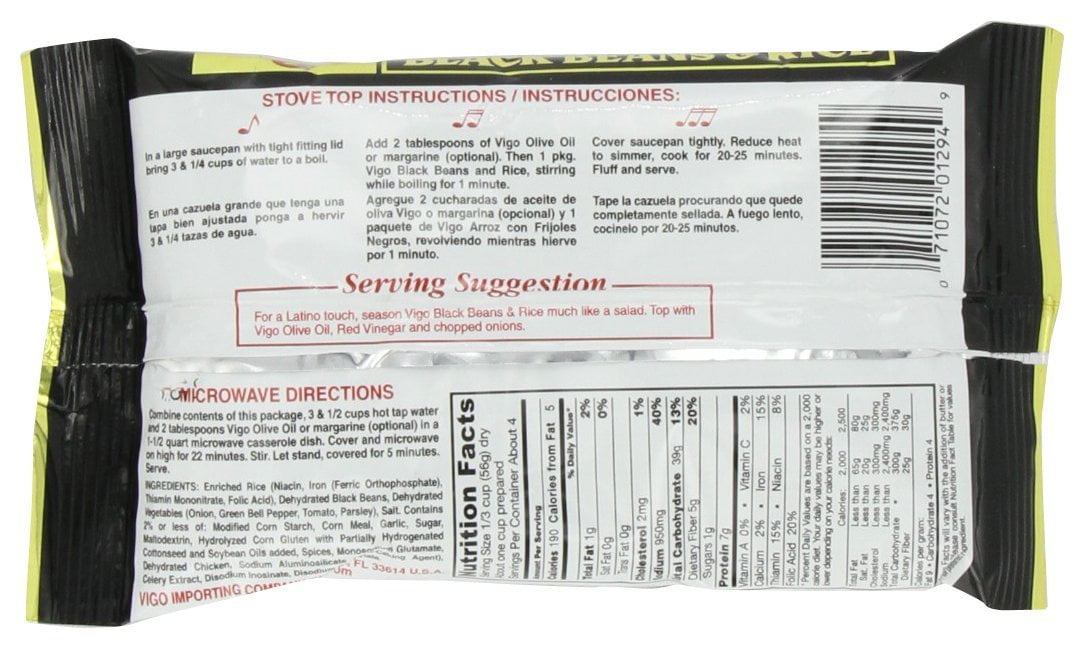 Black Beans Rice Dinner Vigo Foods ubicaciondepersonas.cdmx.gob.mx
