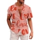 thumbnail image 3 of Camisa hawaiana con estampado 3D de corazones de amor para hombre, camisa informal de manga corta con botones y cuello de solapa para vacaciones en la playa, camisa Aloha de verano, 3 of 5