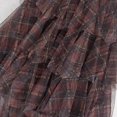 thumbnail image 6 of Arlun Lace Plaid Skirts for Women Irregular Mesh Cake Skirt with Layered Lightweight Flowy Knee Length A Line Skirts Ladies Fashion Streetwear Khaki One Size, 6 of 7