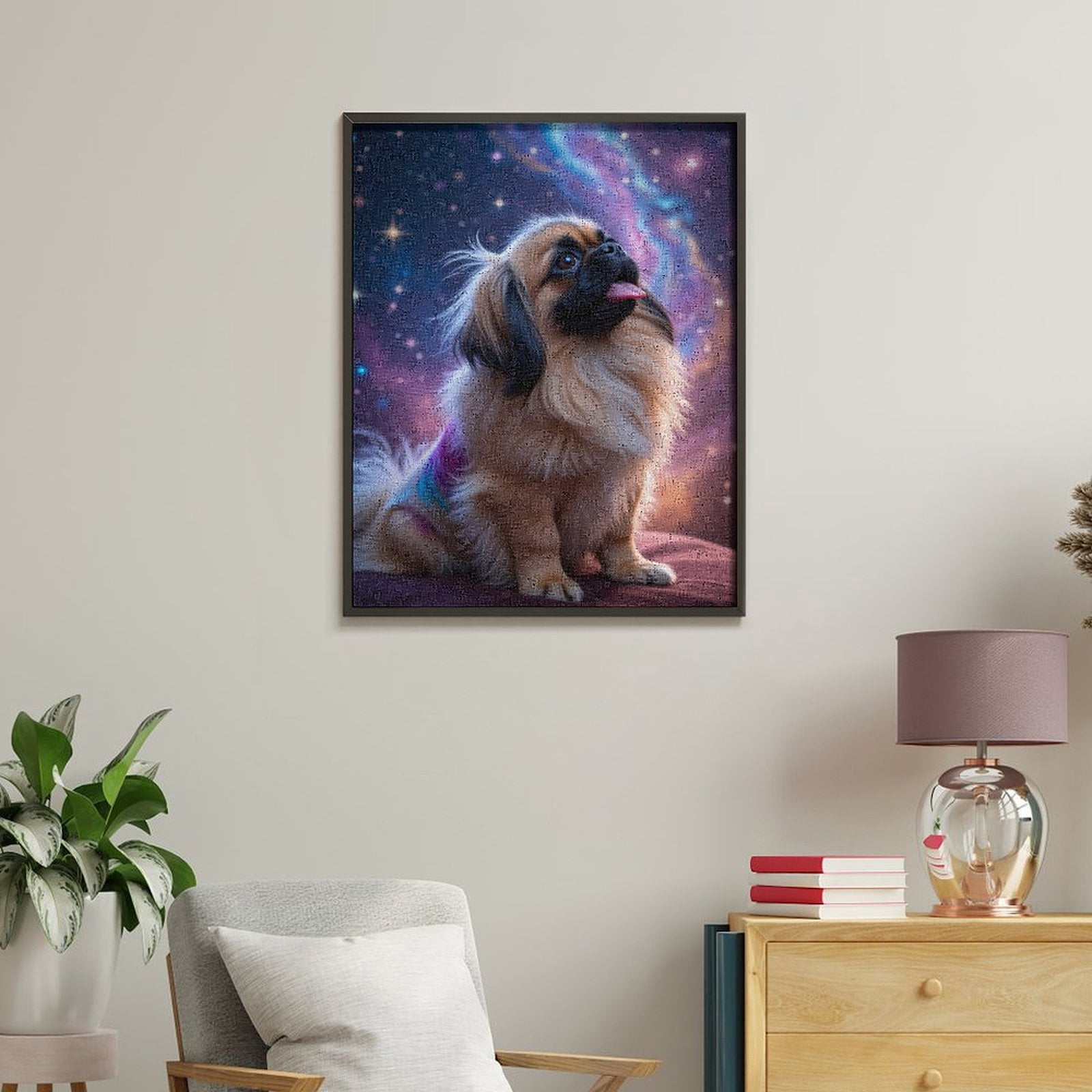 Paint by Numbers Kit for Adults, Dog Dreamy Night Sky Paint by Numbers, Easy Paint by Numbers Kit for Adults Beginner, DIY Adult Paint by Number Kits on Canvas, Home Decor