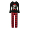 thumbnail image 2 of Elippeo Christmas Pajamas for Family, Long Sleeve Tops + Buffalo Plaid Pants Set Sleepwear Loungewear, 2 of 10
