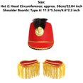 thumbnail image 3 of Doomiva Costum Accessories Unisex Knight Drummer Hat with Feather Red 2 One Size, 3 of 3