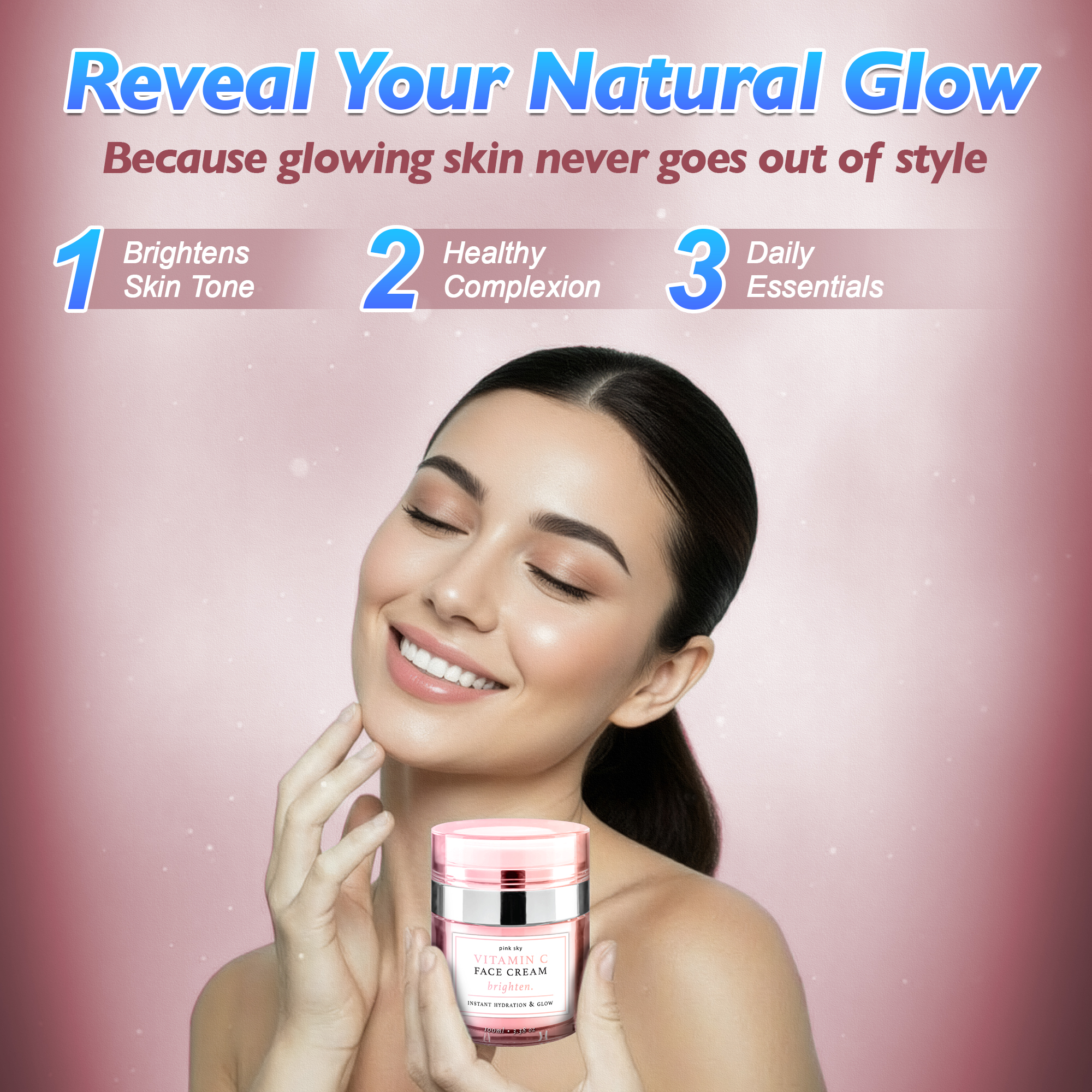 Pink Sky Face Cream instant hydration and glow Vitamin C Face Cream 100ml