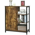 thumbnail image 1 of Costway Armoire de Rangement Polyvalente Autoportante avec 3 Tablettes Ouvertes et Porte, 1 of 10
