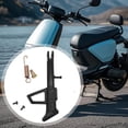 thumbnail image 4 of Pata de cabra lateral para bicicleta, soporte de pie para estacionamiento, soporte lateral universal ajustable de hierro para motocicleta de motocross, 4 of 6
