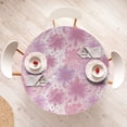 thumbnail image 4 of Ambesonne Floral Fitted Round Tablecloth, Spring Flowers Print Artwork, 45"- 56" Diameter, Pale Pink Lilac and Rose, 4 of 5